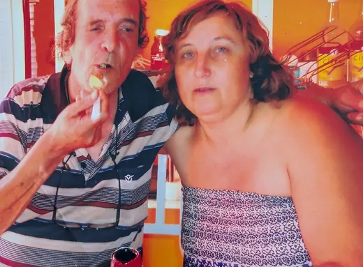 Deux amis : Hubert Tempête à gauche